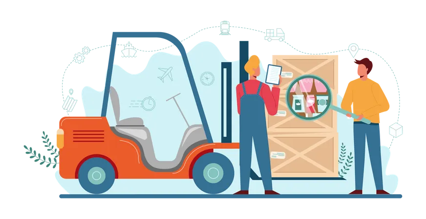 Forwarder check cargo box  Illustration