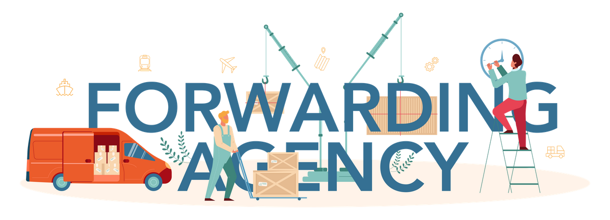 Forwarding agency Illustration