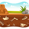 illustration fossil remains