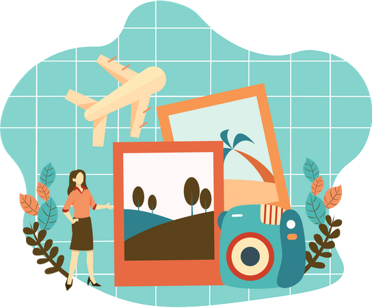 Foto de viagem  Ilustração