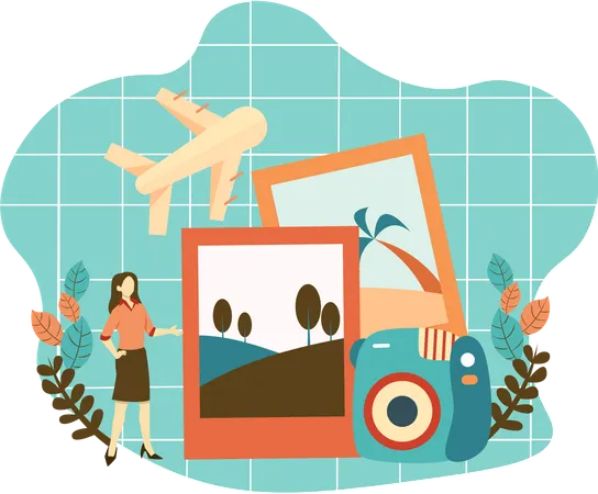 Foto de viagem  Ilustração