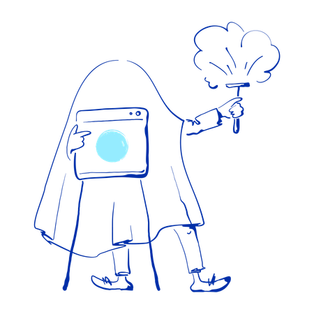 Fotograf mit Kamera  Illustration