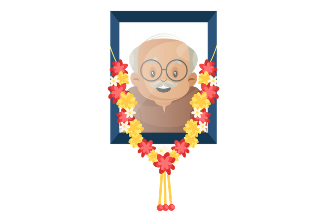 Fotografía del abuelo muerto  Ilustración