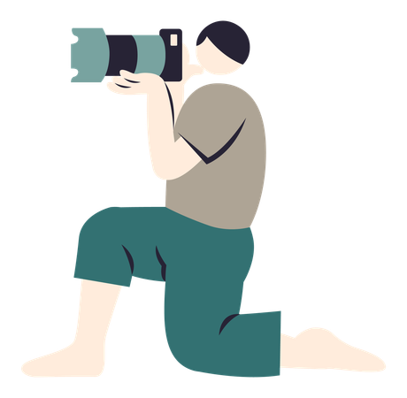 Fotógrafo masculino  Ilustração