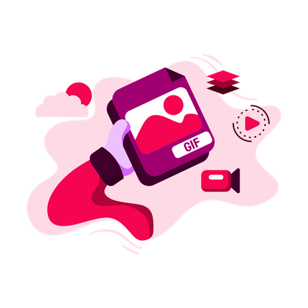 Fotogramas clave Gif para editor de video  Ilustración