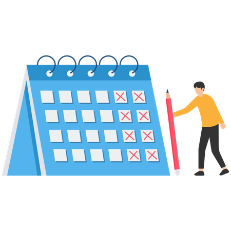 Four Day Work Week  Illustration