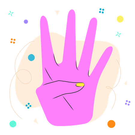 Four Finger  Illustration