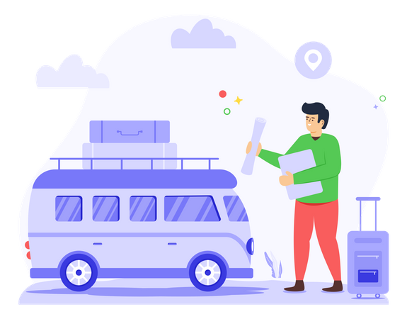 Fourgon de voyage  Illustration