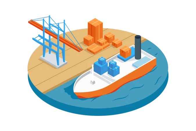 Frachtschiff  Illustration