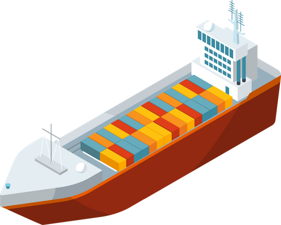 Frachtschiff  Illustration