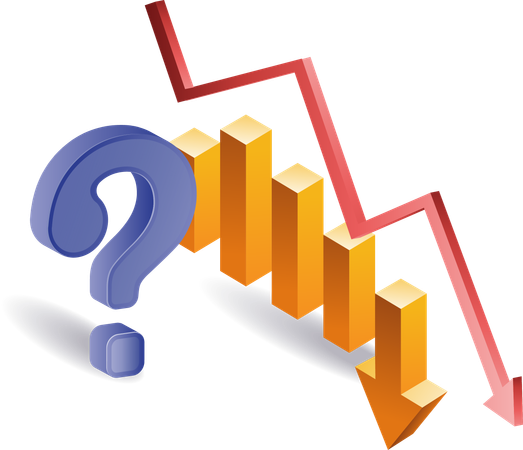 Fragezeichen über Geschäftsentwicklung sinken Analysten  Illustration