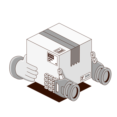 Fragile Parcel Delivery  Illustration