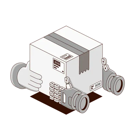 Fragile Parcel Delivery  Illustration