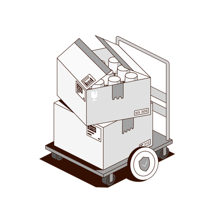 Fragile Parcel Delivery  Illustration
