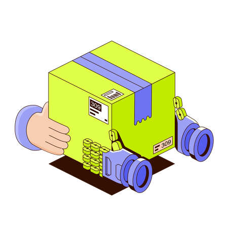 Fragile Parcel Delivery  Illustration
