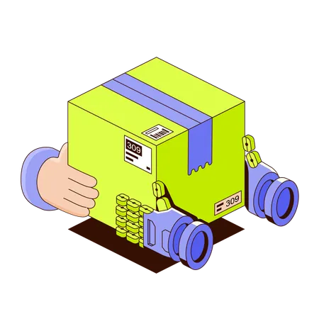 Fragile Parcel Delivery  Illustration