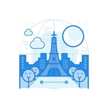 France Places  Illustration