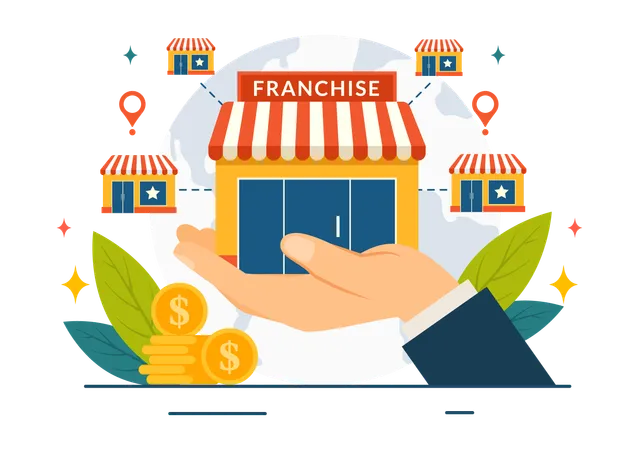 Franchise Advertising Business  イラスト