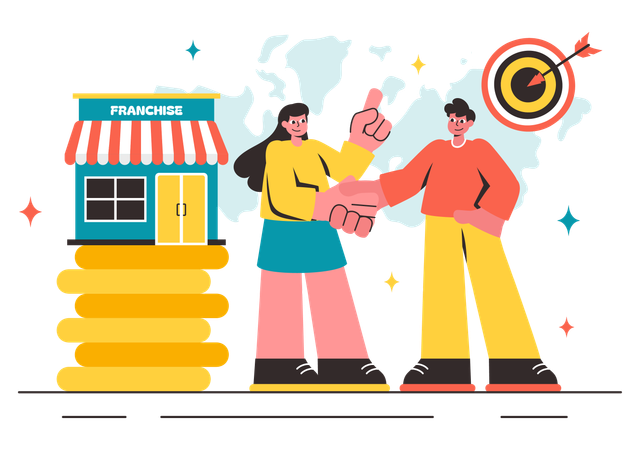 Franchise Advertising Business  Illustration