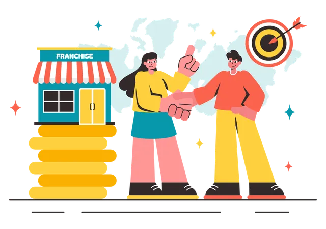 Franchise Advertising Business  Illustration