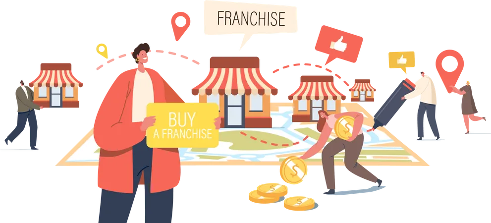 Franchise Business  Illustration