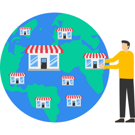 Franchise business opportunities to start and expand shops  Illustration