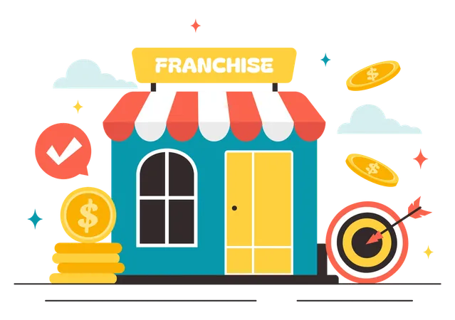 Entreprise de publicité en franchise  Illustration