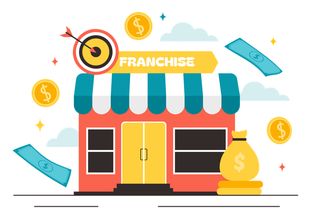 Entreprise de publicité en franchise  Illustration