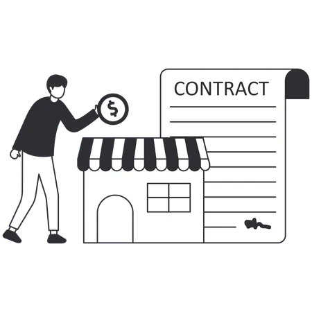 Franchising contract  Illustration