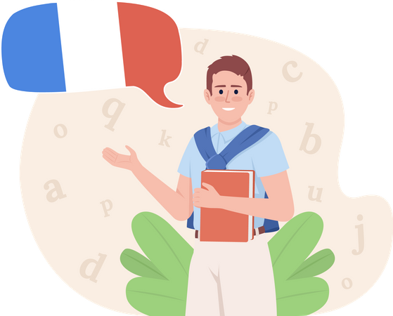 Französisch unterrichten  Illustration