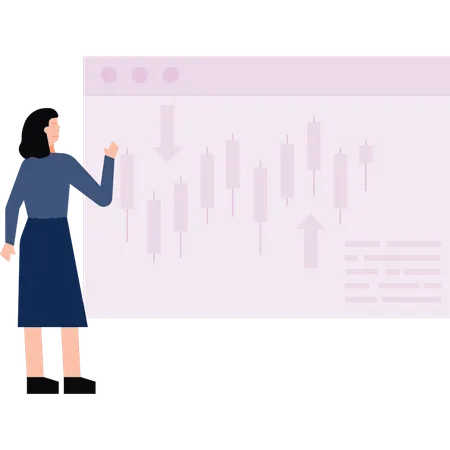 Frauen arbeiten an Marktanalysediagrammen  Illustration