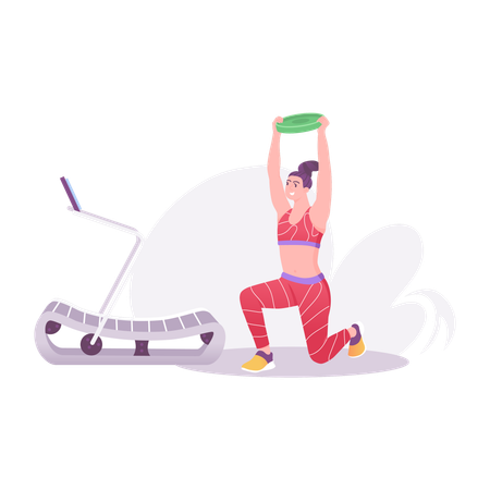 Frau beim Training  Illustration