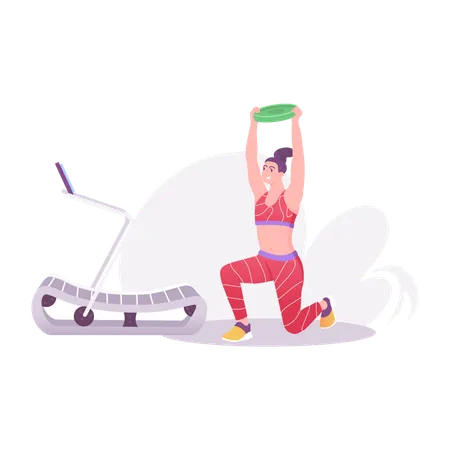 Frau beim Training  Illustration