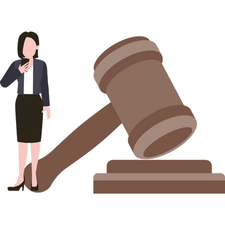 Frau benutzt ihr Telefon  Illustration