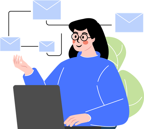 E-Mail-Marketingkampagnen für Frauen  Illustration