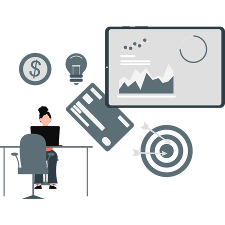 Infografik zum Ziel „Frauenentwickler“  Illustration