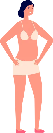 Frau im Bikini  Illustration