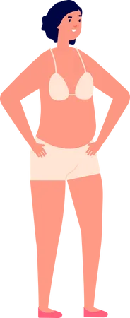 Frau im Bikini  Illustration