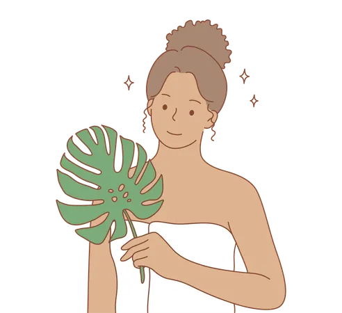 Frau im Spa  Illustration