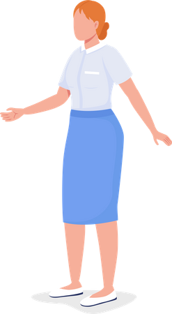 Frau in Berufskleidung  Illustration