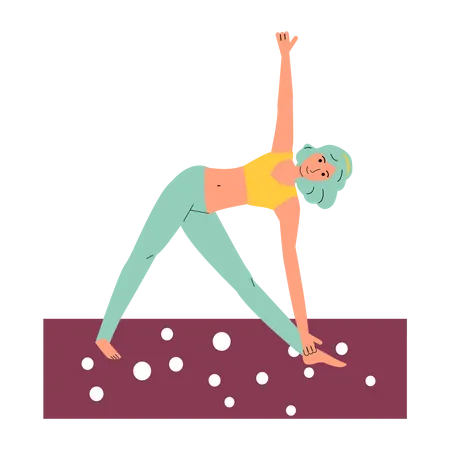 Frau in Yoga-Dehnpose  Illustration