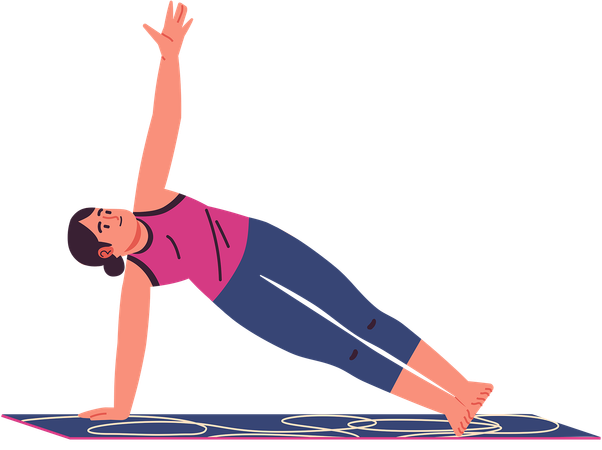 Frau in Plank-Pose  Illustration