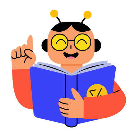 Frau unterrichtet Roboter  Illustration
