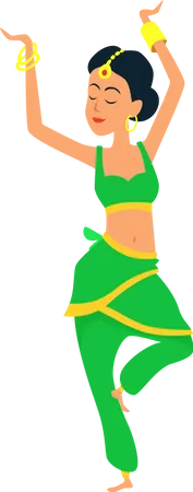 Frauen lieben Bharatnatyam-Tanz  Illustration