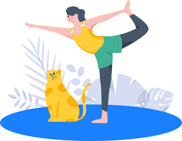 Frau liebt Yoga  Illustration