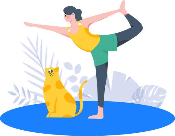 Frau liebt Yoga  Illustration