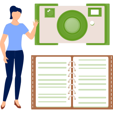 Frau liest Buch  Illustration