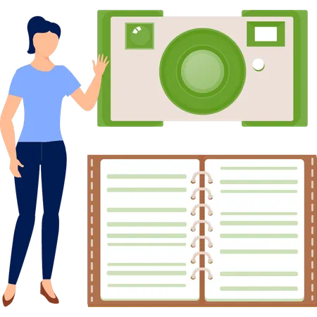 Frau liest Buch  Illustration
