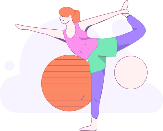 Frau macht Yoga  Illustration