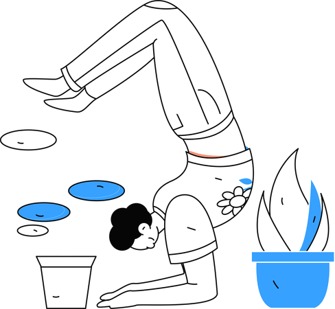 Frau macht Yoga  Illustration